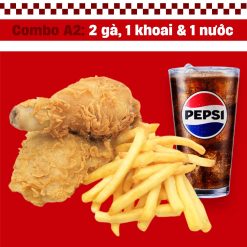 Combo A2: 2 gà, 1 khoai & 1 nước